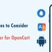 Infographic highlighting 7 key features to look for in a mobile app builder for OpenCart