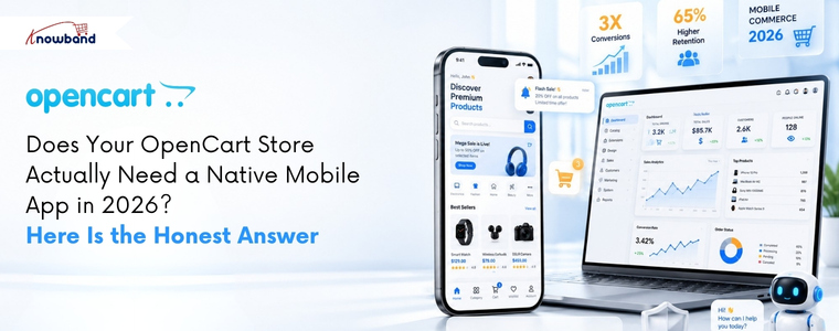 Features of the OpenCart Mobile App Builder including push notifications, biometric login, AI chatbot, and real-time synchronization