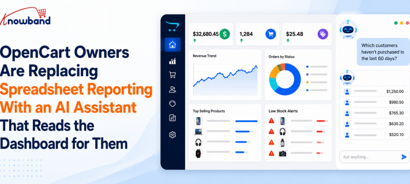 OpenCart Smart Admin Assistant providing AI-powered dashboards and conversational analytics for online stores.